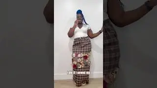 My second upcycle piece! 💐Full Video on my tiktok @awadiaart  #sustainable #upcycledfashion #sewing