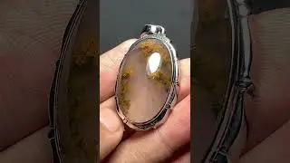 Scenic Moss Agate Pendant 30x19x10mm High Quality 67.5 ct