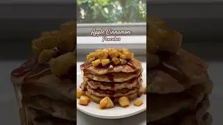 Apple Cinnamon Pancakes 🥞 #foodshorts #shorts #recipes #pancakes #breakfast