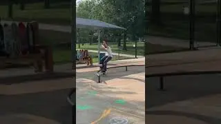 Long Feeble Grind On Curved Rail