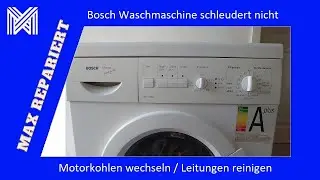 Bosch Maxx Waschmaschine schleudert nicht / Wäsche bleibt Nass / Verstopfung / MAX REPARIERT