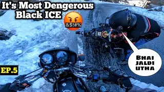 it's MOST DANGEROUS 🥵BLACK ICE SOLANG Valley || Delhi to manali by road|| long Ride on 160ccbike tvs