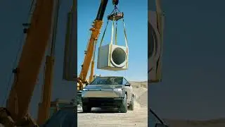Cybertruck Roof Strength Test: Concrete Block Drop! 🤯
