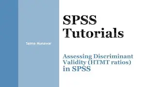 SPSS: Calculate HTMT ratios (Discriminant Validity) in SPSS