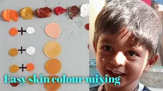 Easy mixing skin tone with 2 colors | skin colour tutorial #colormixing
