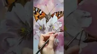 Spring is near 🌸 #butterfly #art #oilpainting #animalpainting #painting