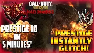 (Patched)PRESTIGE *INSTANTLY* GLITCH IN WWII ZOMBIES! BE PRESTIGE 10 IN MINUTES WITH THIS GLITCH!
