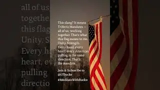 Trifecta Mandates means we work together. In my eyes, this flag at dusk shows unity and strength.
