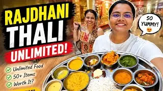Unlimited Rajasthani Thali at Rajdhani Restaurant Bangalore /Pure Vegitarian Thali /Vegitarian Khana