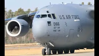 US Air Force C17 Globemaster N&uuml;rnberg brings in support for NATO forces due to Ukraine crises 2022