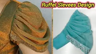 Trendign Ruffel Slevees Desings Catting and Stiching /नया ब्लाउज का बाजू डिज़ाइन ll