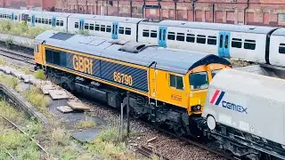 GBRf 66790 At Rotherham/Masborough From Peak Forest Cemex Gbrf To Selby (Gb Railfreight)