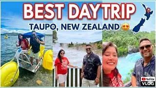Taupō Day Trip Vlog | Aqua Bike, Hot Pools,Huka Falls and More | New Zealand Travel 😍