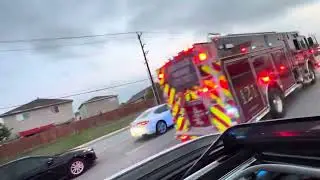 Bexar county 2 fire department engine 121 and medic 121 responding