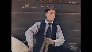 COPS (1922) Buster Keaton -  Color