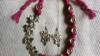 German silver jewellery making//Oxidised jewellery making//jewellery making/Navaratri special