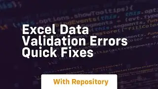 excel data validation errors quick fixes