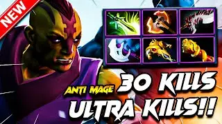 Dota 2 ANTI MAGE Gameplay | (Ultra + x30 Kills) Anti Mage DOTA 2 Carry Build Pro Gameplay Guide 7.39