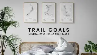 Trailgoals | Minimalistic Hiking Trail Map Posters