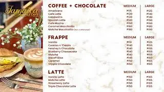 Jamaica Le Cafe - Drinks Menu