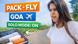 Solo Trip to Goa Begins ✈️ | Packing, Airport Diaries, Vegan Flight Meal & Road Trip to South Goa
