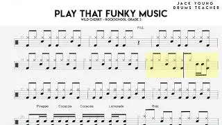 How To Play 'Play That Funky Music' On Drums!