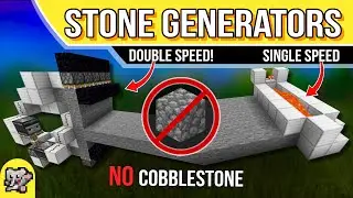 Генератор камней БЕЗ БУЛЫЖНИКА Двойная скорость | Minecraft Redstone Tutorial | BEDROCK MCPE XBOX...