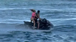 JET SKI CHAOS: SHE ALMOST CRASHES! 