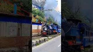 #Coal steam toy train running in Darjeeling #himalayan railway known as mountain queen 🚂