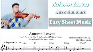[Free Sheet] Autumn Leaves - Jazz Standard [Violin Cover + Sheet Music]