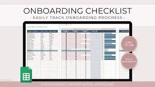 Onboarding Checklist Spreadsheet for Google Sheets - Video Tutorial
