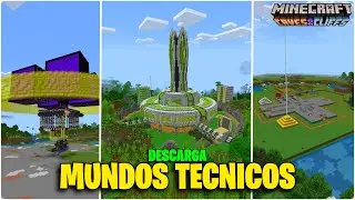 Descarga 3 MUNDOS TECNICOS para Minecraft Bedrock 1.18