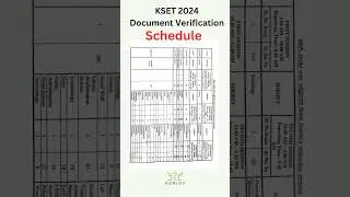 Kset 2024 Document Verification schedule | Date and Time| #kset #kset2024 #ksetgenralpaper