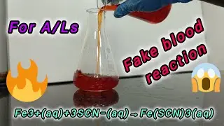 Fake blood reaction with Ferric Chloride and Potassium Thiocyanate