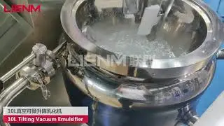 5L 10L Laboratory mixing machine vacuum emulsifying mixer with homogenizer