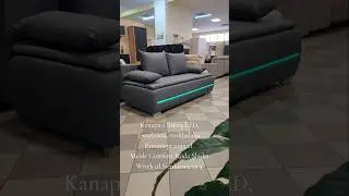 Promocja 2099 zł Kanapa z listwą LED, 3-osobowa, rozkładana. Meble Comfort Ruda ul.Sienkiewicza 4