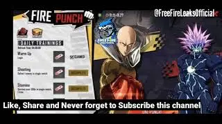 Free Fire X One Punch Man event free rewards | How to get token and redeem rewards | Free Fire Leaks