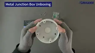 Unboxing video of a metal security camera cable management box