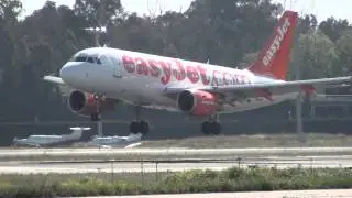 Easyjet Airbus 319 G-EZGC Landing Malaga AGP.MTS