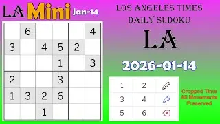 Los Angeles Times Daily #Sudoku 2026-01-14 Mini