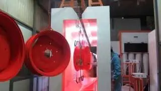 multi cyclone powder coating booth of powder coating system