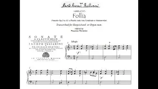 Bellinzani Paolo Benedetto (1682-1757): Follia - Harpsichord transcription