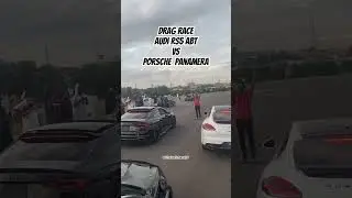 DRAG RACE Audi RS5 ABT vs Porsche Panamera #shorts #explore #fyp #khaleefahwaziri #cars #dragrace