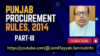 Punjab Procurement Rules, 2014 (Part-III)