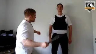 Stab proof vest NIJ level 1 tested with baton, knife and spike
