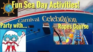 Carnival Celebration Ropes Course and Thing 1 and Thing 2 Breakfast - Final Sea Day