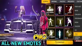 Free Fire New OB 35 Update All Emotes Review | Neon Top Criminal Bundle | Legendary New Emotes