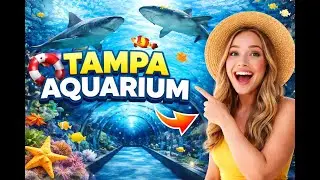 TAMPA AQUARIUM TOUR | Sharks Swimming Above Us! 😲🦈#TampaAquarium  #AquariumTour #fish #shark #sharks