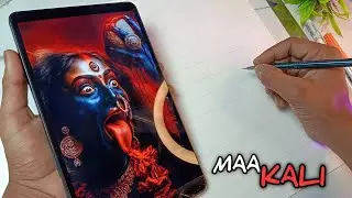 Draw With Me Maa Kali drawing, outline tutorial, 🔥