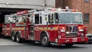 ⁴ᴷ **** FIRST VIDEO  *** FDNY Engine 330 & ** BRAND NEW ** Tower Ladder 172 Responding { EQ2B + H }